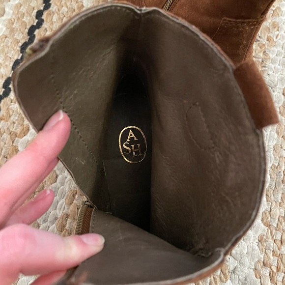 Ash suede leather cowboy boots bootie tassel size 40 - Picture 7 of 10